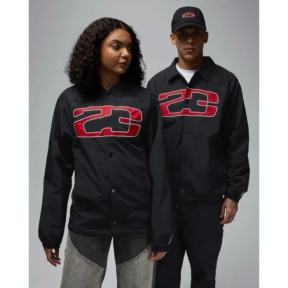 Nike Jordan Essential Men's Size 2XL Coach Jacket Black Sail HF9331-010 NWT